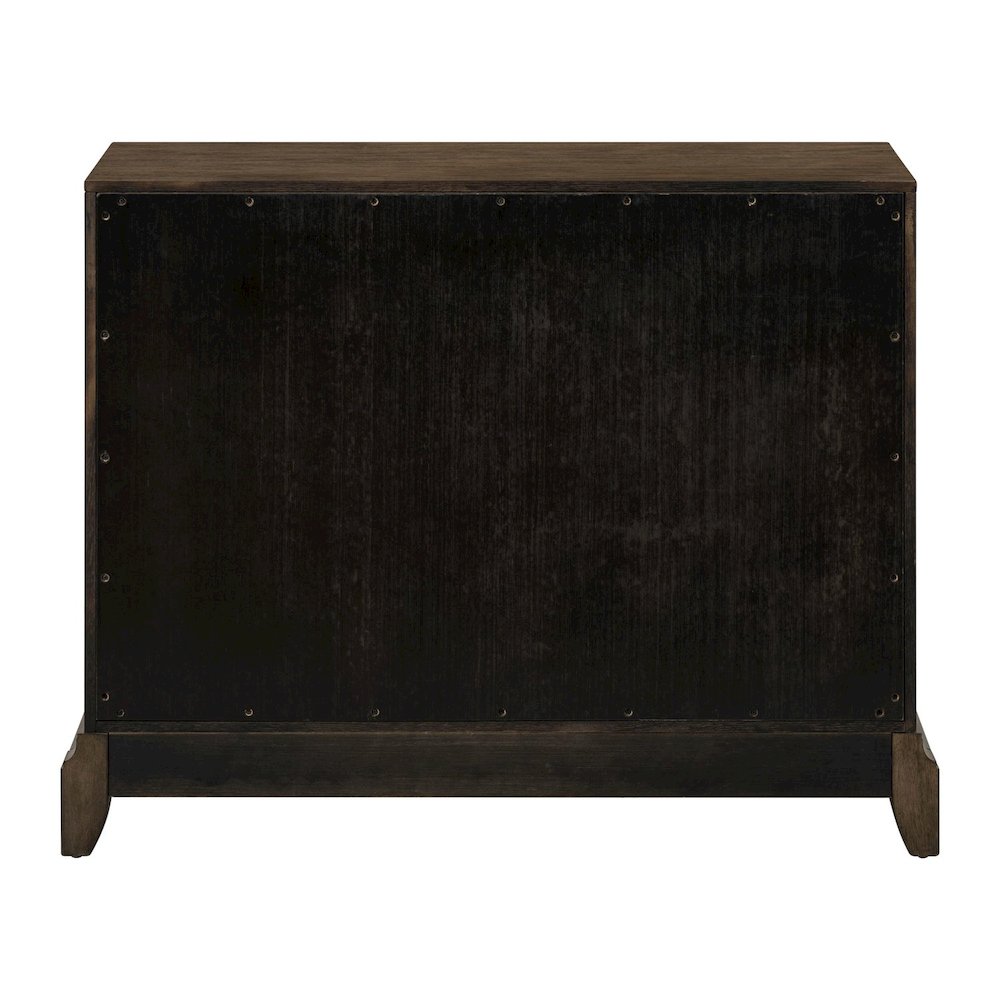 Lexington Park 2 Door Accent Cabinet with Burl Wood Front - Chai Spice