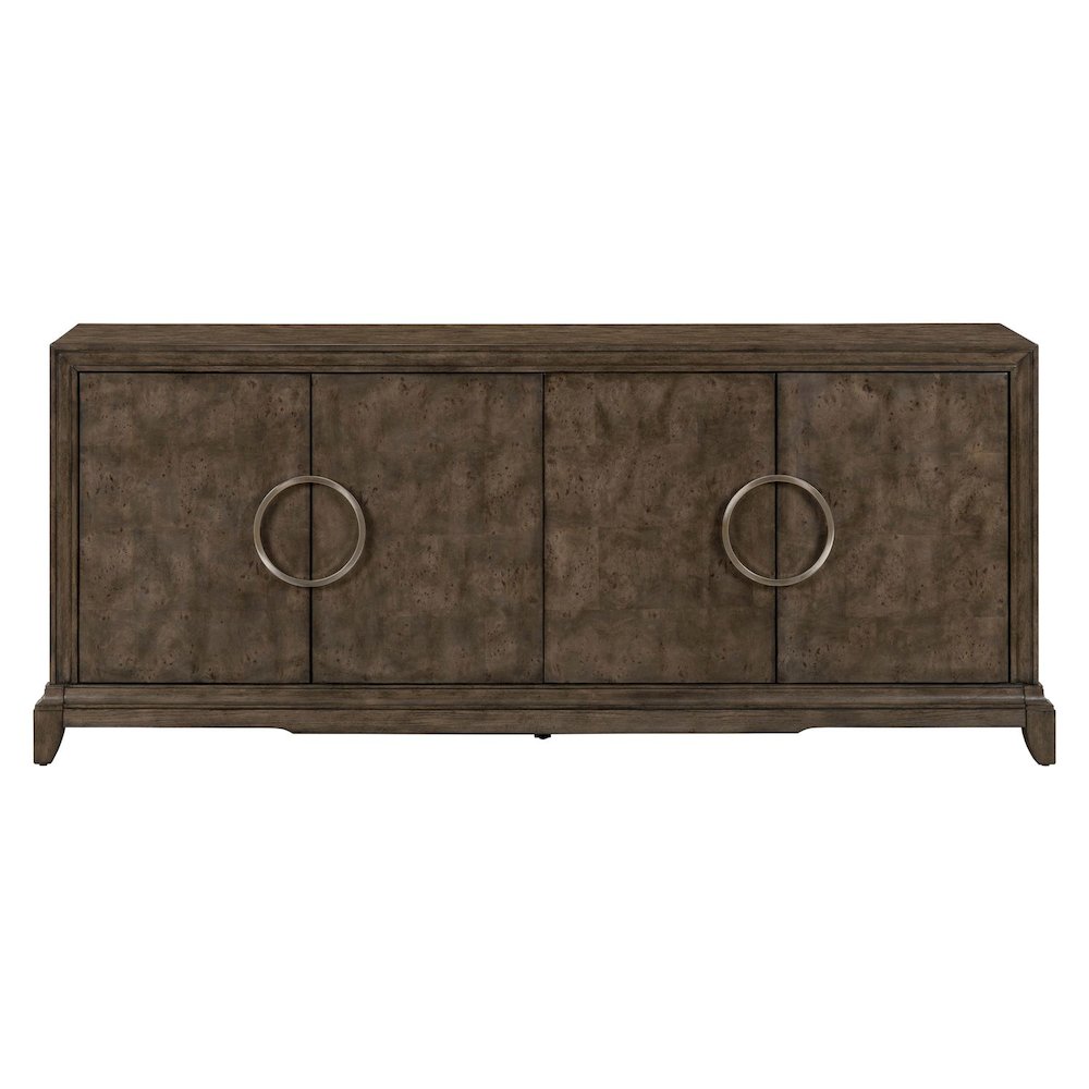 Lexington Park 4 Door Accent Cabinet with Burl Wood Front - Chai Spice