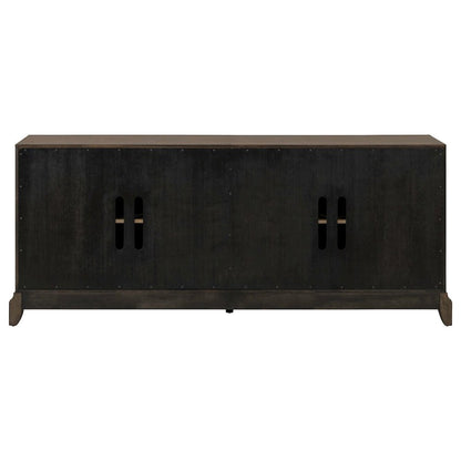 Lexington Park 4 Door Accent Cabinet with Burl Wood Front - Chai Spice