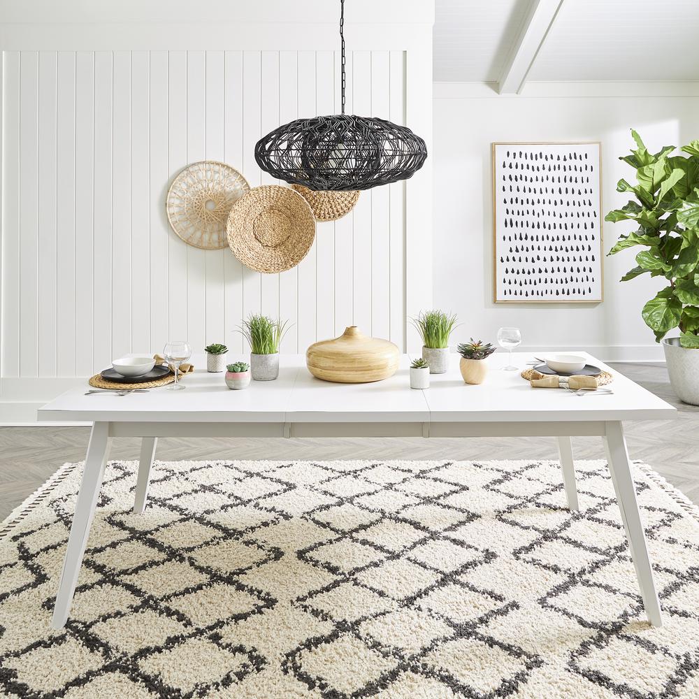 Rectangular Leg Table - White Farmhouse White in Porcelain White