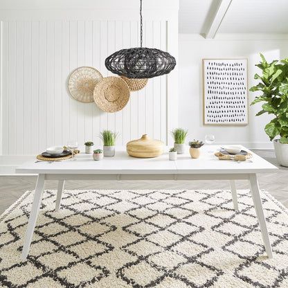 Rectangular Leg Table - White Farmhouse White in Porcelain White