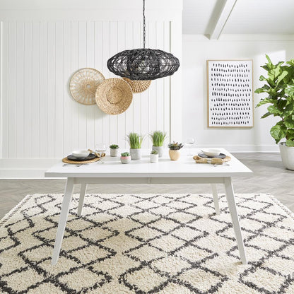 Rectangular Leg Table - White Farmhouse White in Porcelain White