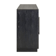 Archway 4 Door Accent Cabinet with Glass Door for Living Room - Charcoal
