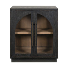 Archway 2 Door Accent Cabinet with Glass Door for Living Room - Charcoal