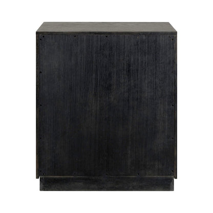 Archway 2 Door Accent Cabinet with Glass Door for Living Room - Charcoal