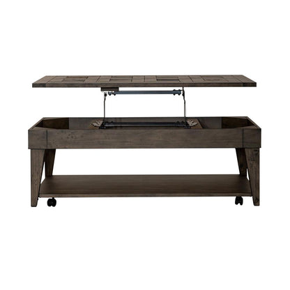 Arrowcreek Lift Top Cocktail Table in Weathered Stone
