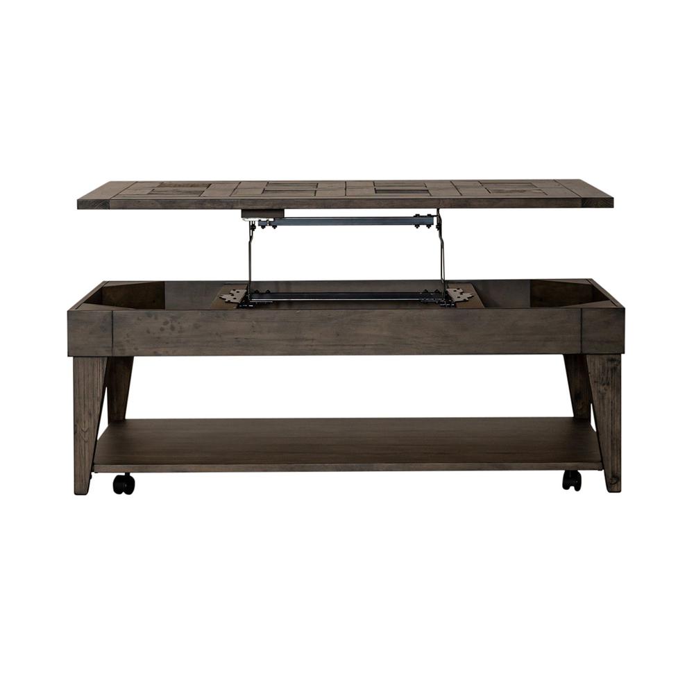 Arrowcreek Lift Top Cocktail Table in Weathered Stone