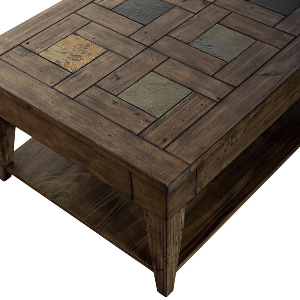 Arrowcreek Lift Top Cocktail Table in Weathered Stone