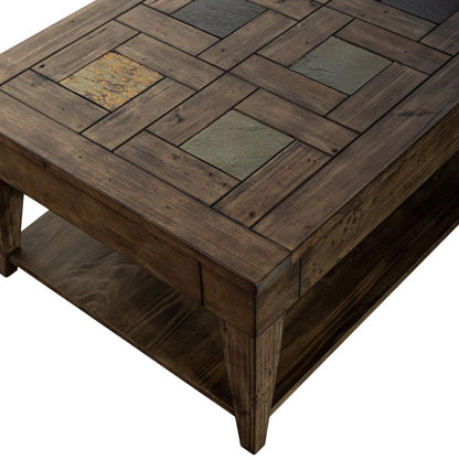 Arrowcreek Lift Top Cocktail Table in Weathered Stone