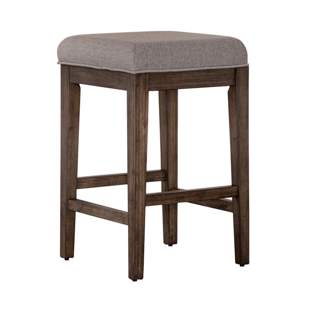 Arrowcreek Upholstered Console Stool in Weathered Stone