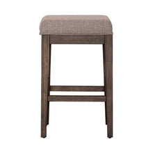 Arrowcreek Upholstered Console Stool in Weathered Stone