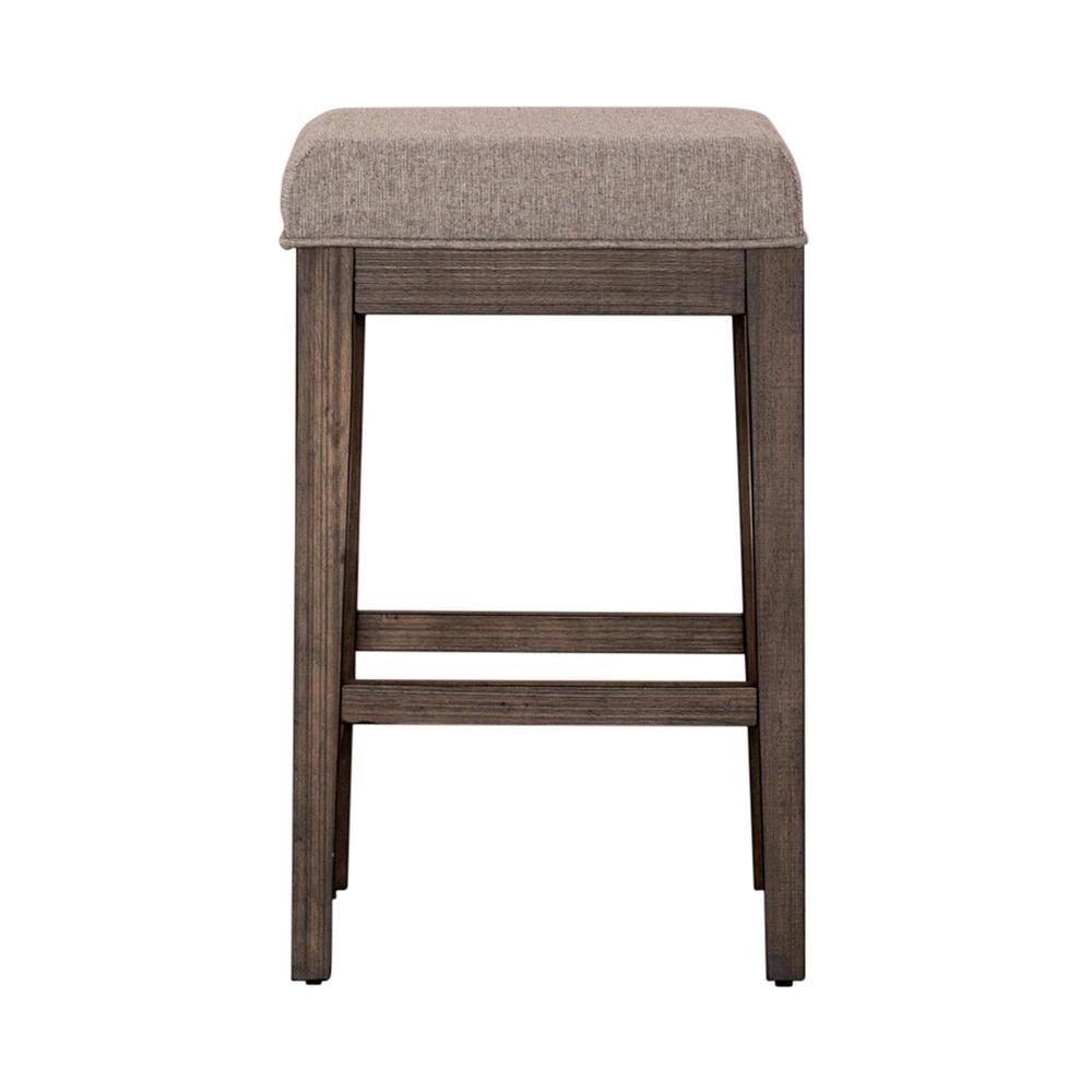 Arrowcreek Upholstered Console Stool in Weathered Stone
