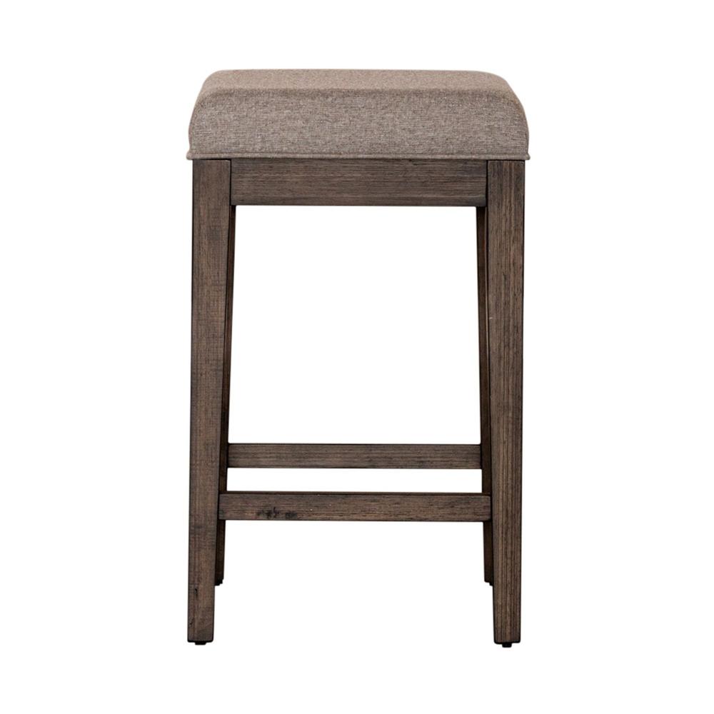 Arrowcreek Upholstered Console Stool in Weathered Stone