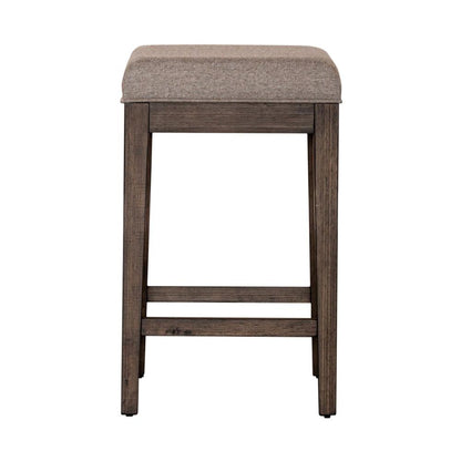 Arrowcreek Upholstered Console Stool in Weathered Stone