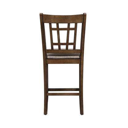 Santa Rosa 24 Inch Lattice Back Counter Chair-Set of 2 in Antique Honey
