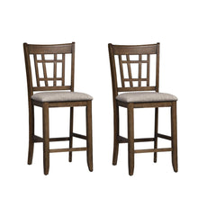 Santa Rosa 24 Inch Lattice Back Counter Chair-Set of 2 in Antique Honey