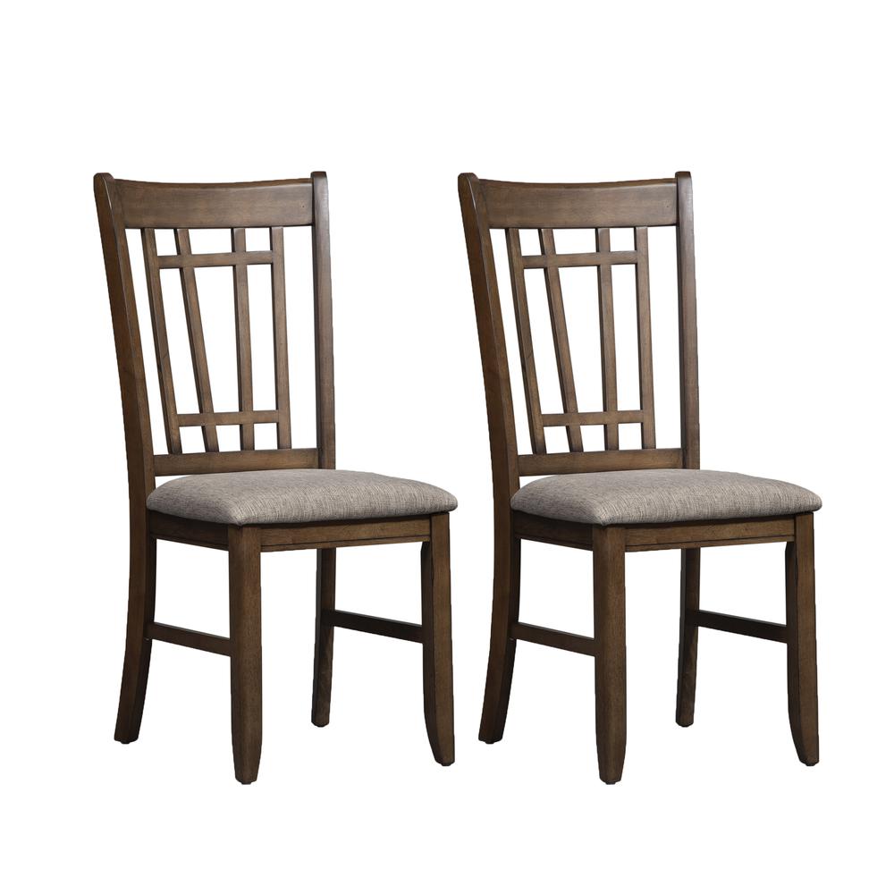 Santa Rosa Lattice Back Side Chair-Set of 2 in Antique Honey