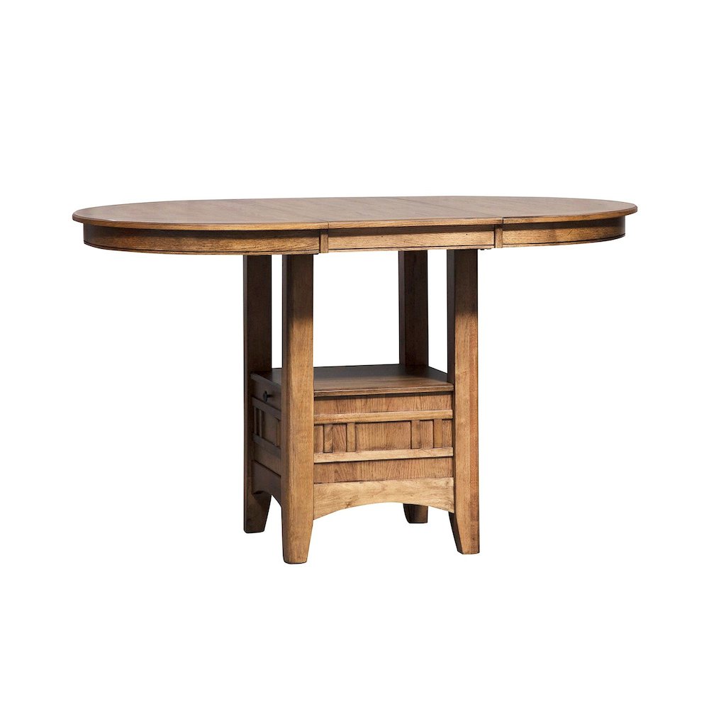 Santa Rosa 5 Piece Pub Table Set Counter Height 36" - 4 Lattice Back Counter