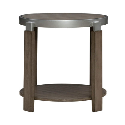 Sutton End Table for Living Room - Bleached Sand