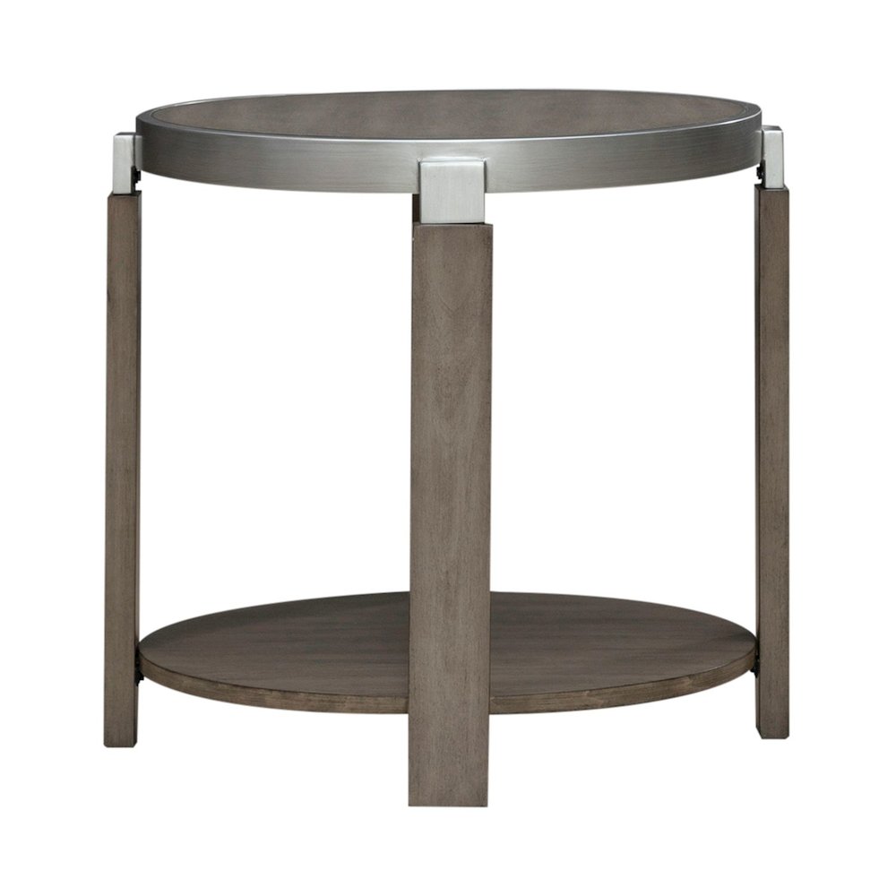 Sutton End Table for Living Room - Bleached Sand