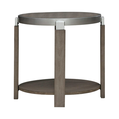 Sutton End Table for Living Room - Bleached Sand