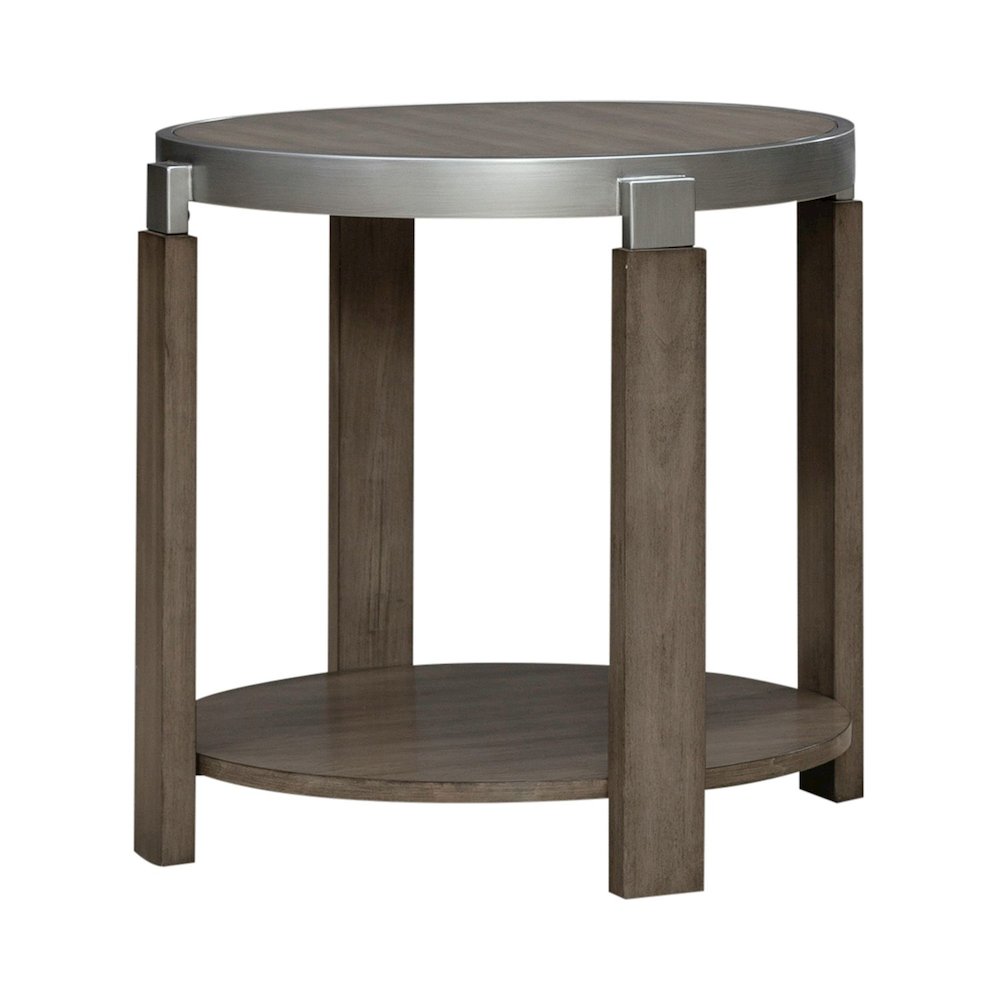 Sutton End Table for Living Room - Bleached Sand