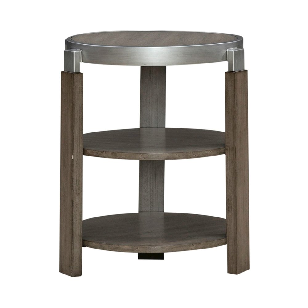 Sutton Chairside Table for Living Room - Bleached Sand