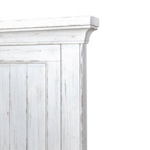 Queen Mansion Headboard for Bed Frame Cottage - Riverstone White & Tobacco