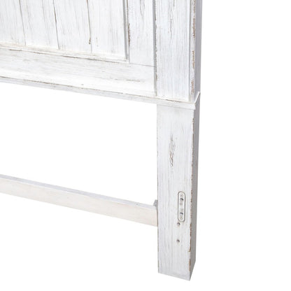 Queen Mansion Headboard for Bed Frame Cottage - Riverstone White & Tobacco