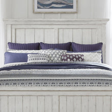 King Mansion Headboard for Bed Frame Cottage - Riverstone White & Tobacco