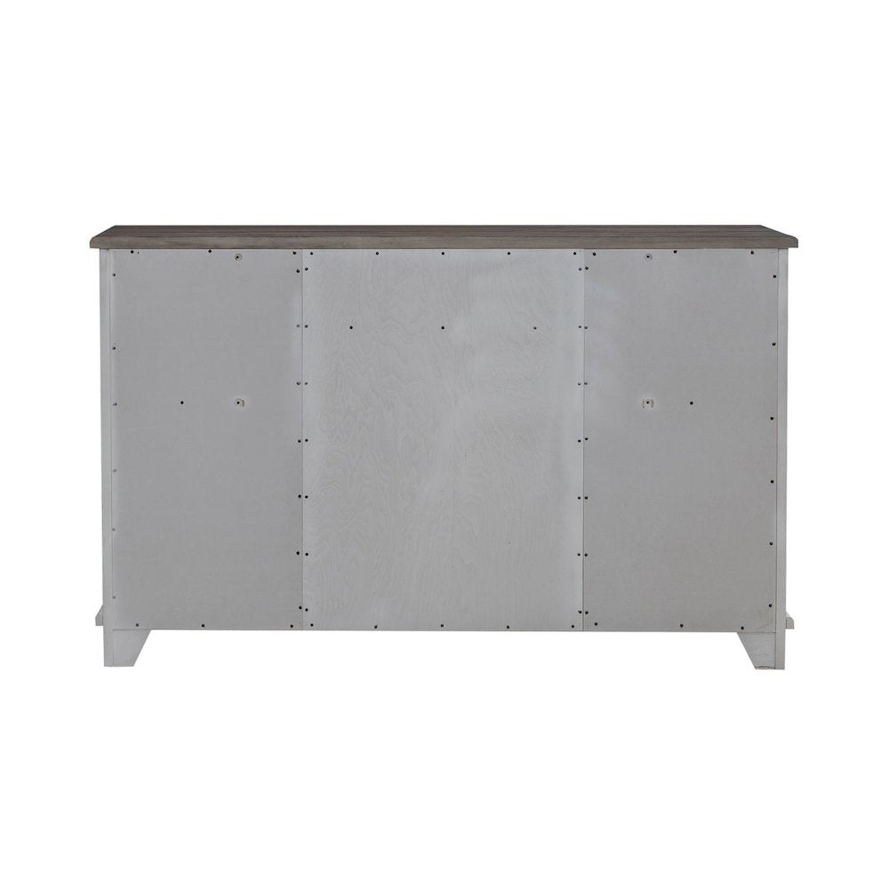 River Place 2 Door 9 Drawer Bedroom Dresser Cottage - Riverstone White & Tobacco