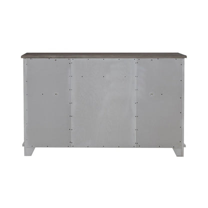 River Place 2 Door 9 Drawer Bedroom Dresser Cottage - Riverstone White & Tobacco