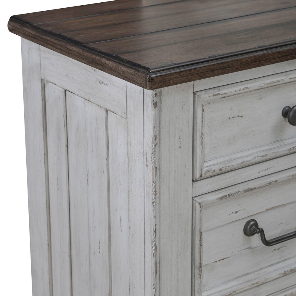 River Place 2 Door 9 Drawer Bedroom Dresser Cottage - Riverstone White & Tobacco