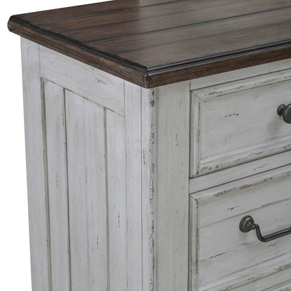 River Place 2 Door 9 Drawer Bedroom Dresser Cottage - Riverstone White & Tobacco