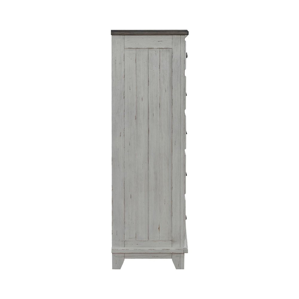 River Place 6 Drawer Bedroom Chest Cottage - Riverstone White & Tobacco