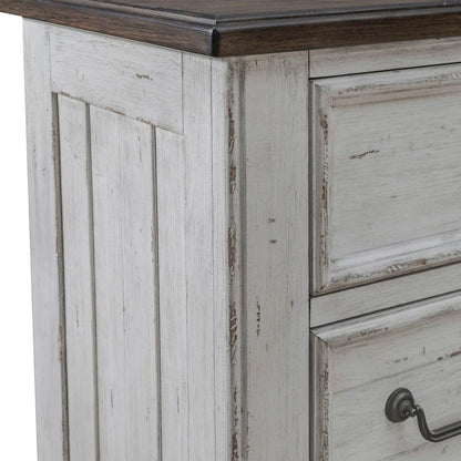 River Place 6 Drawer Bedroom Chest Cottage - Riverstone White & Tobacco