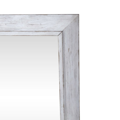 River Place Mirror Cottage Wood Framed 42" x 40" - Riverstone White & Tobacco
