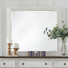 River Place Mirror Cottage Wood Framed 42" x 40" - Riverstone White & Tobacco