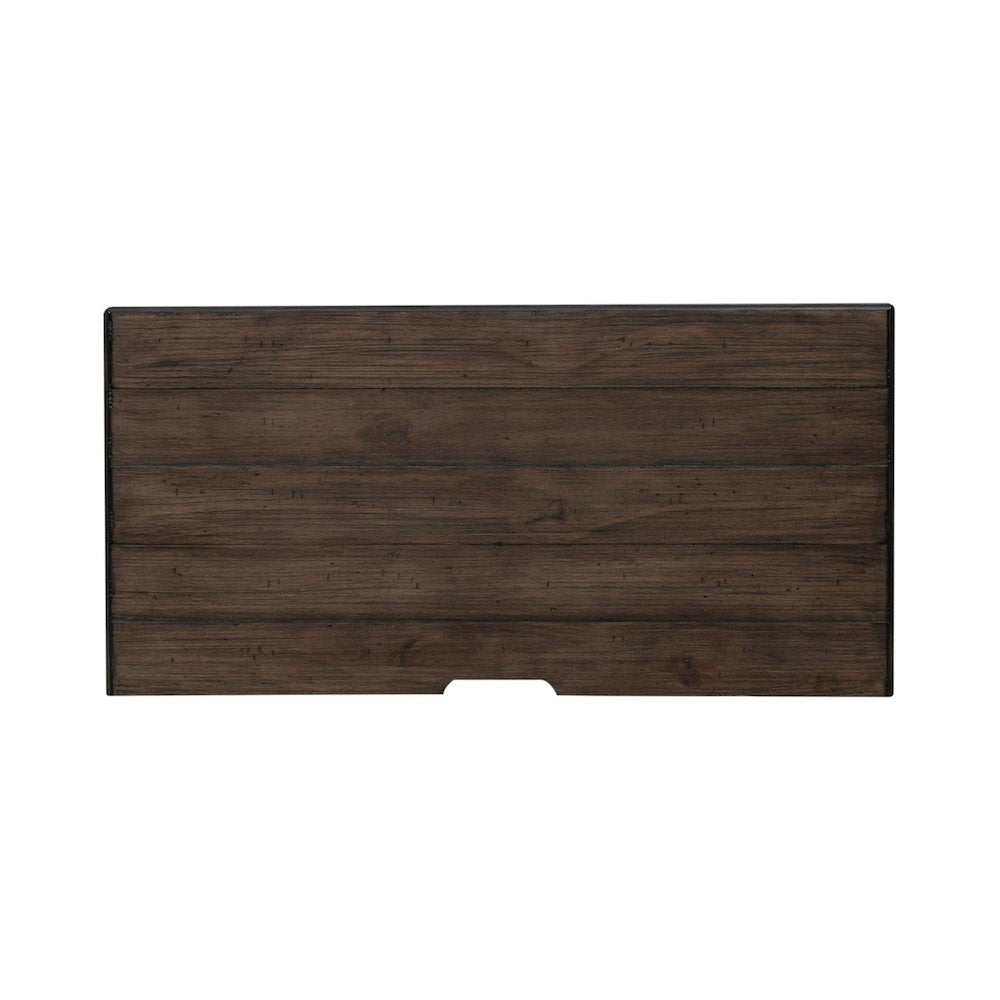 Bedside Chest with AC USB Charging Station Cottage - White & Tobacco Wood