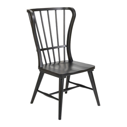 River Place Windsor Back Side Chair - Black (RTA) - Riverstone White & Tobacco