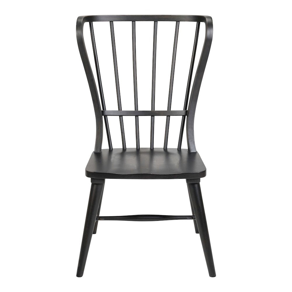 River Place Windsor Back Side Chair - Black (RTA) - Riverstone White & Tobacco