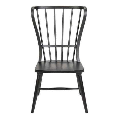 River Place Windsor Back Side Chair - Black (RTA) - Riverstone White & Tobacco