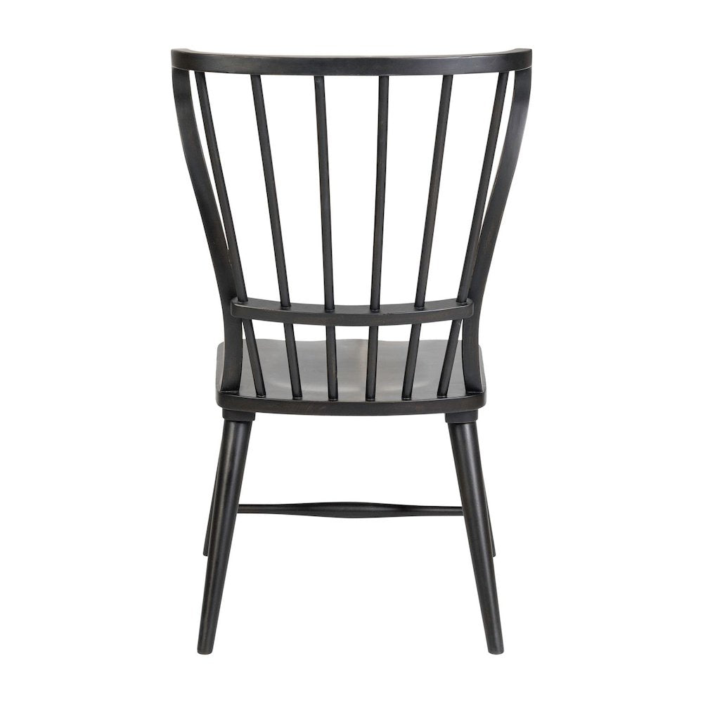 River Place Windsor Back Side Chair - Black (RTA) - Riverstone White & Tobacco