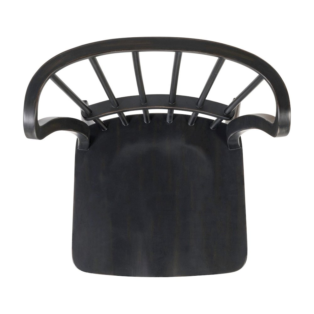 River Place Windsor Back Side Chair - Black (RTA) - Riverstone White & Tobacco