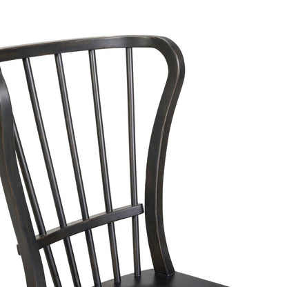 River Place Windsor Back Side Chair - Black (RTA) - Riverstone White & Tobacco
