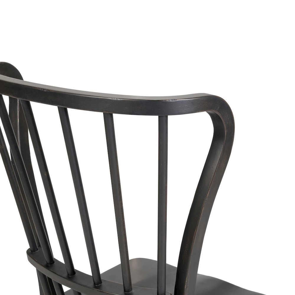 River Place Windsor Back Side Chair - Black (RTA) - Riverstone White & Tobacco