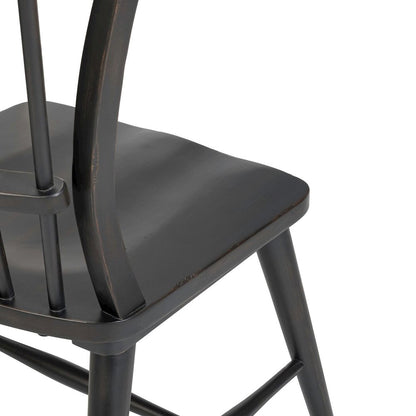River Place Windsor Back Side Chair - Black (RTA) - Riverstone White & Tobacco