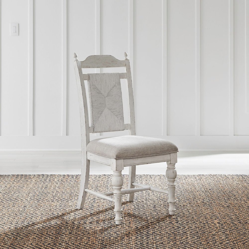 River Place Panel Back Side Chair (RTA) - Set of 2 in Pine Solids & Veneers