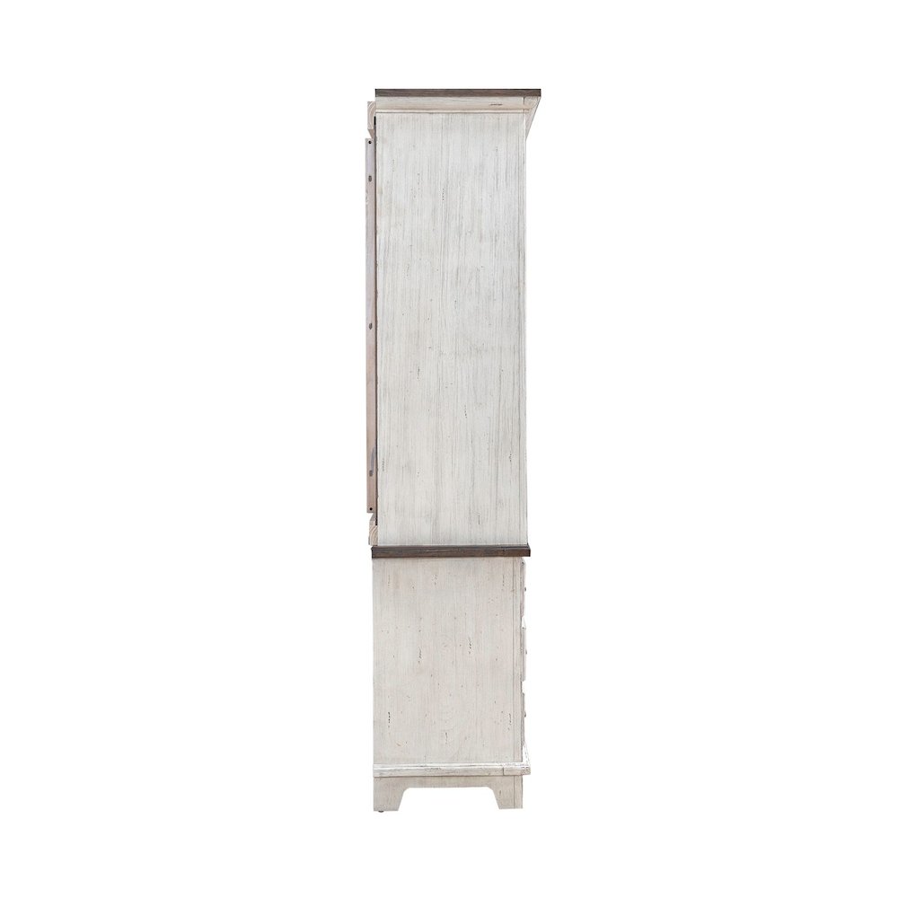 River Place Entertainment Center for Living Room - Riverstone White & Tobacco