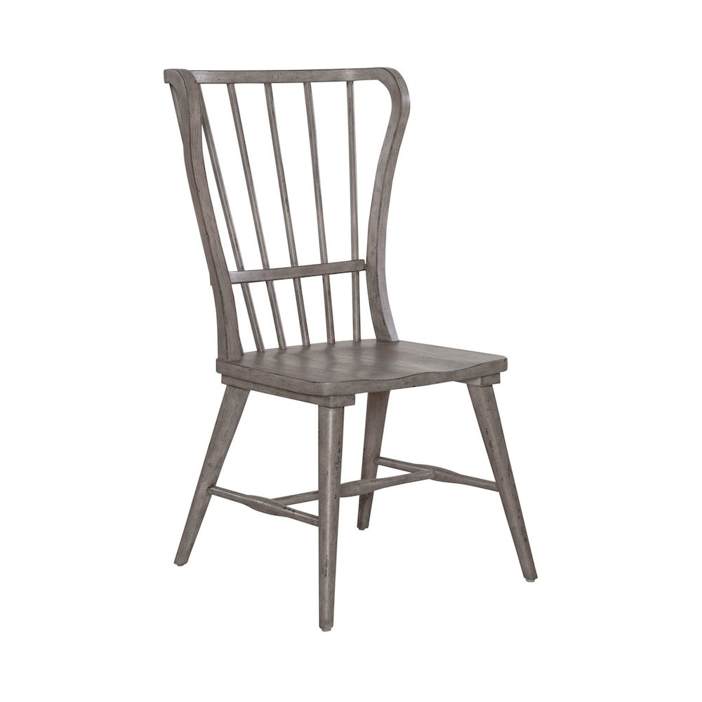 River Place Windsor Back Side Chair (RTA) - Set of 2 - Riverstone Gray &